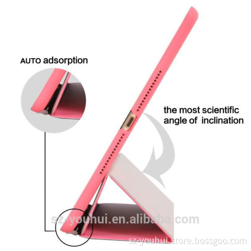 High Quality Rainbow Color Folding Stand Leather Case For Apple Ipad Air 2